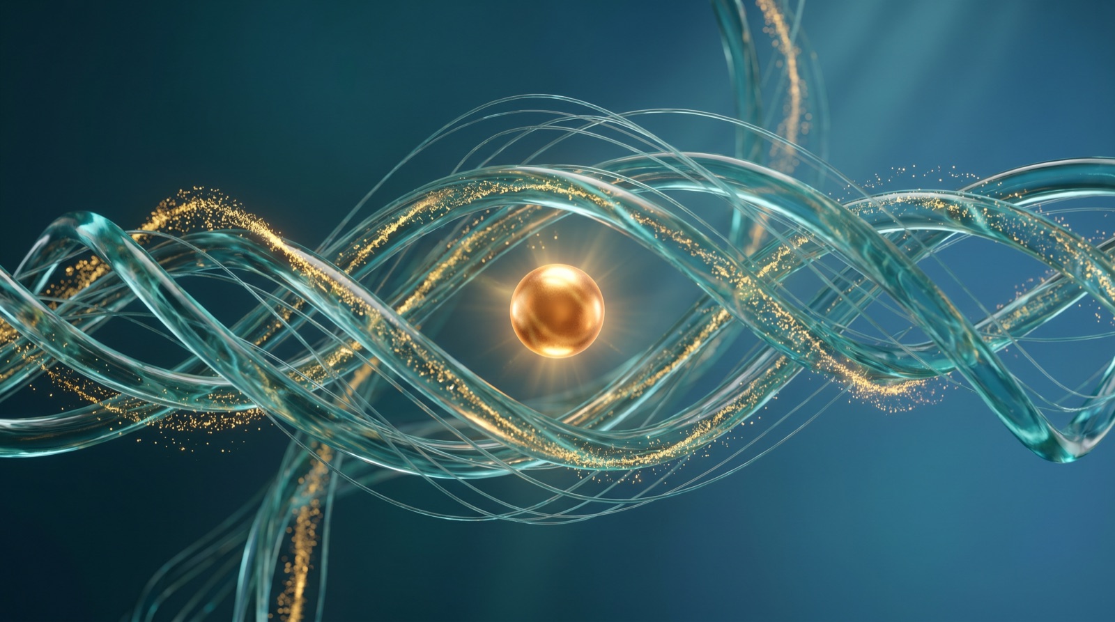 Abstract visualization of TB-500 and thymosin β4 actin regulation across tissue-repair models